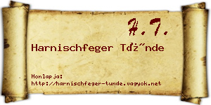 Harnischfeger Tünde névjegykártya